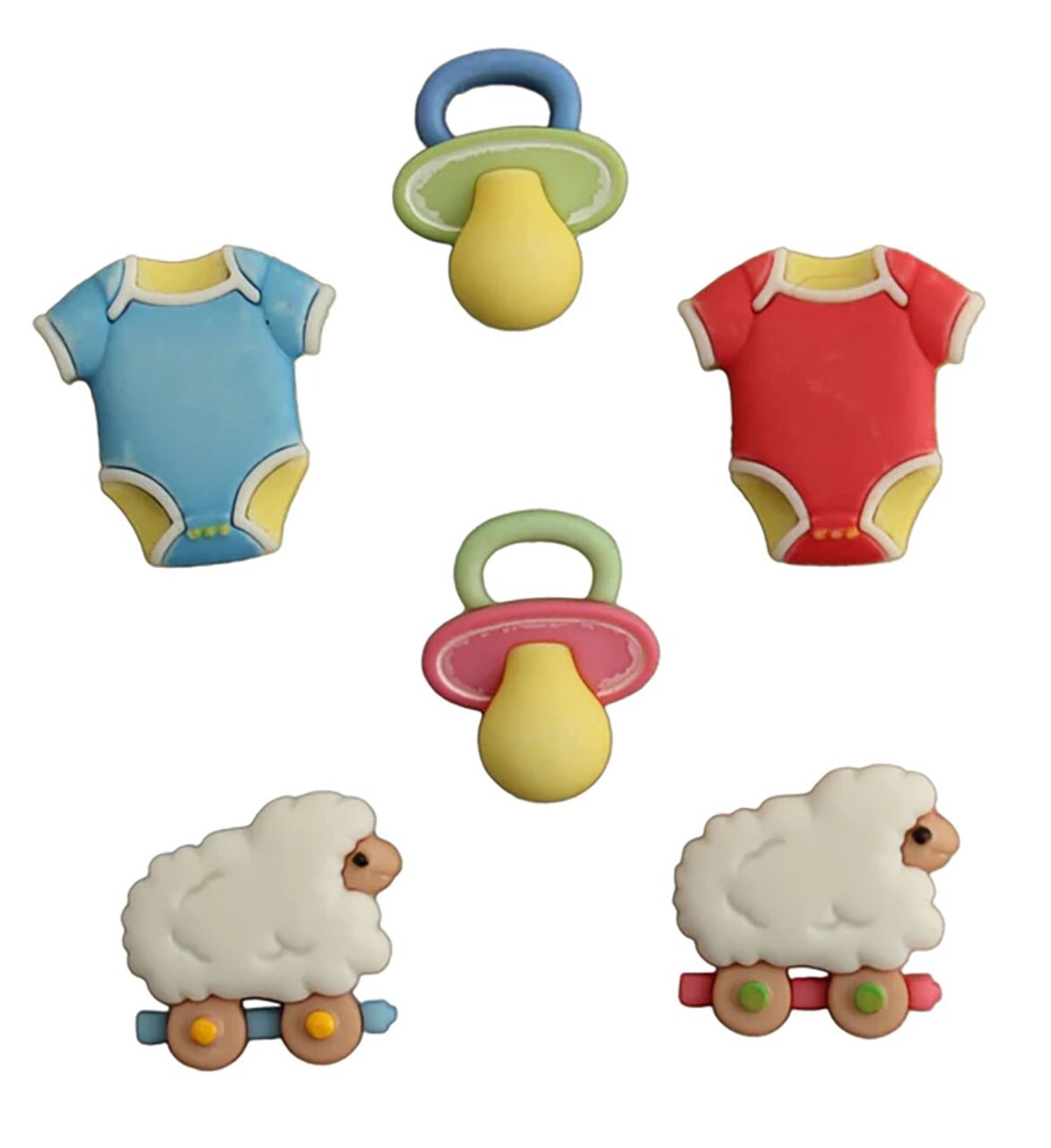 Buttons Galore and More 3D Craft & Sewing Buttons - Lullaby- 18 Buttons